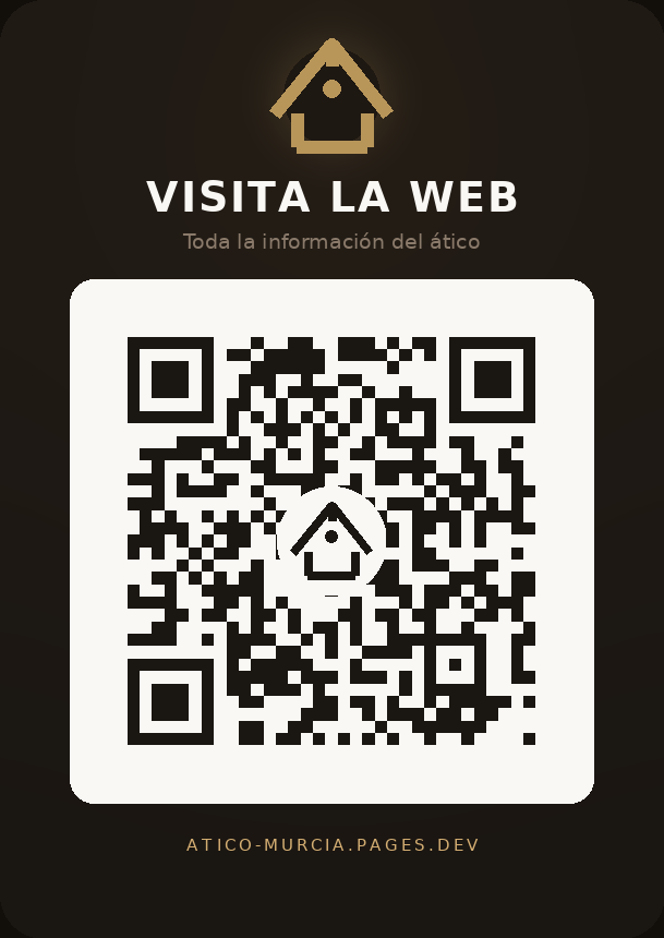 Código QR que enlaza a la web del ático en Murcia