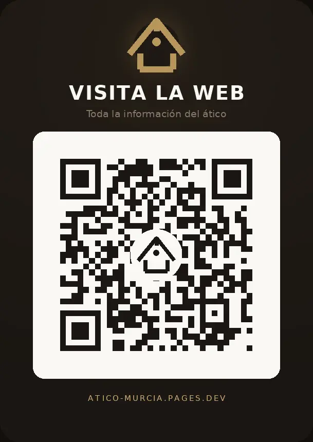 Código QR que enlaza a la web del piso en Murcia